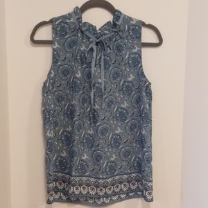Blue White & Navy sleeveless top